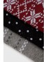 Calvin Klein Γυναικείες Χριστουγεννιάτικες  Κάλτσες 3 τεμ. Fair Isle Dress 100004530 - burgundy